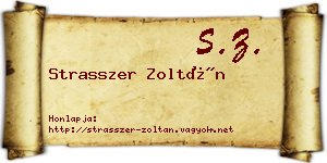 Strasszer Zoltán névjegykártya