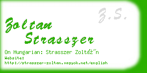 zoltan strasszer business card